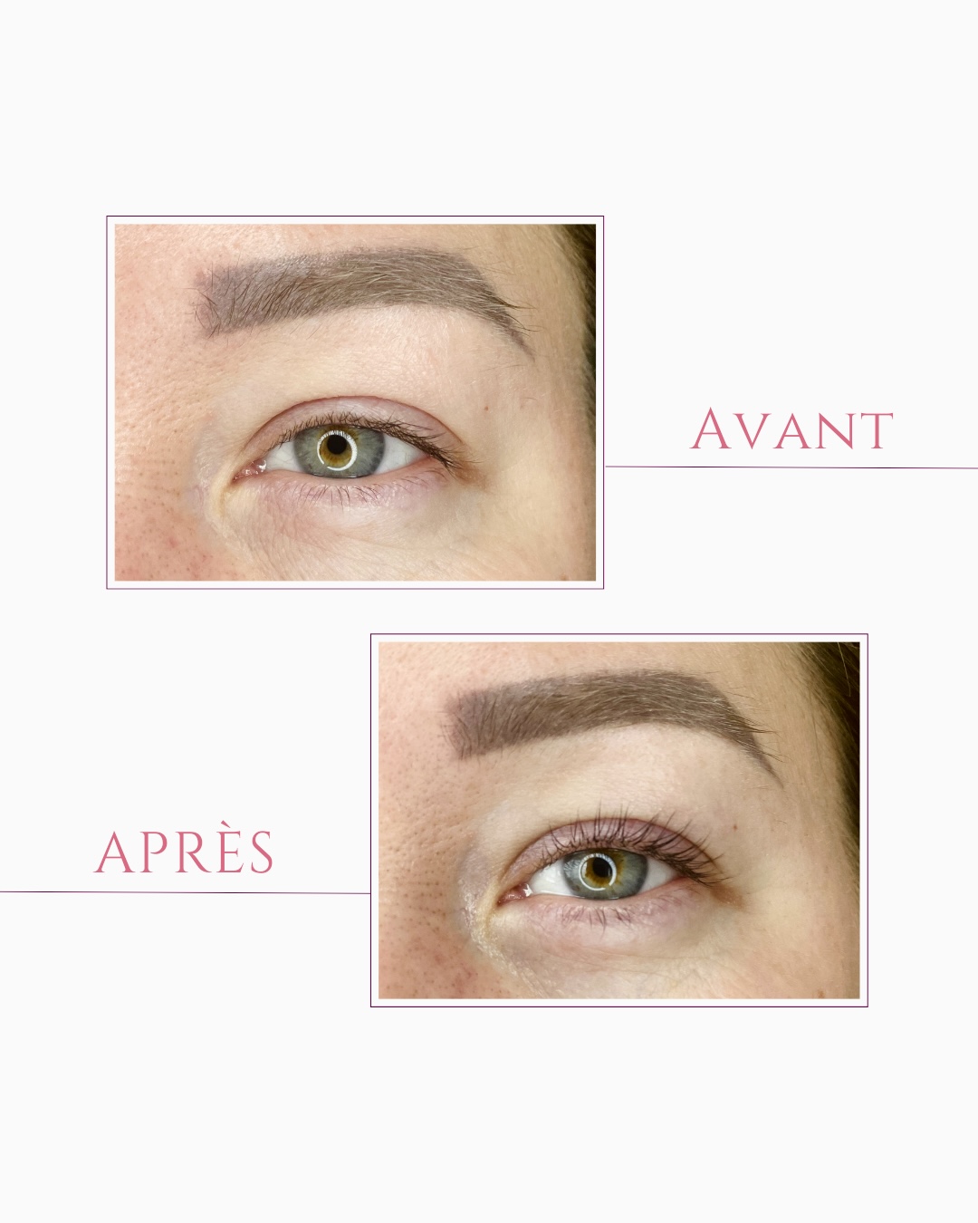 réhaussement de cils avant après à Champagné près du Mans – Les Couleurs d’Emy