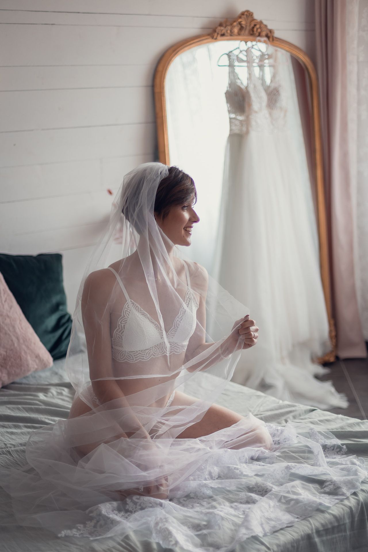 Wedding boudoir – séance beauté intime avant mariage à Champagné